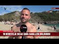 18 DERECELİK SICAK HAVA SAHİLLERİ DOLDURDU