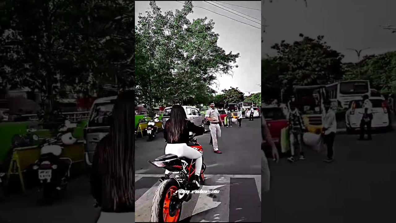 Duke 390 Girl Rider police seized 🤣💥 #rc390 #ytviral #shorts #viralshort #trendingshorts