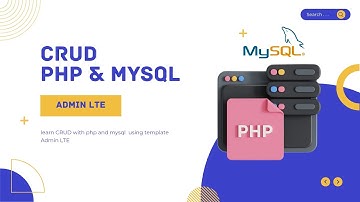 CRUD PHP & MYSQL using Admin LTE