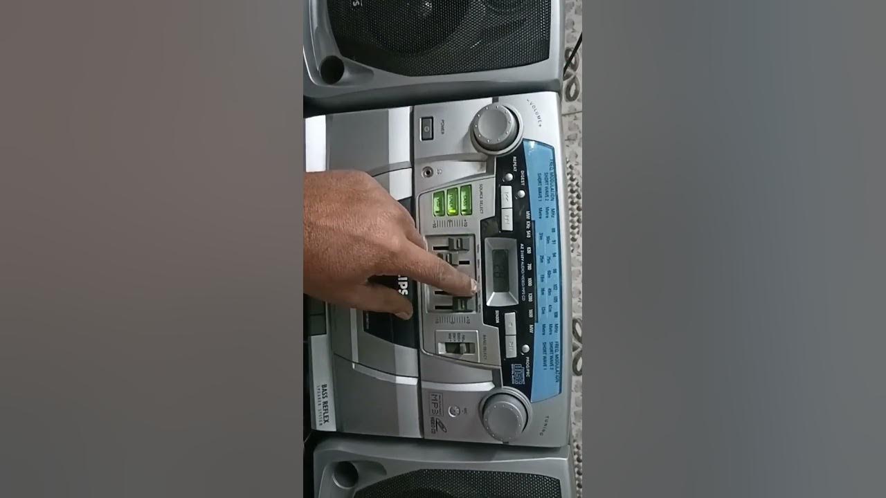 Philips boombox full working CD player cassette fm price 3500 YouTube