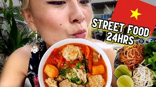 EATING STREET FOOD IN VIETNAM FOR 24 HOURS!! #RainaisCrazy