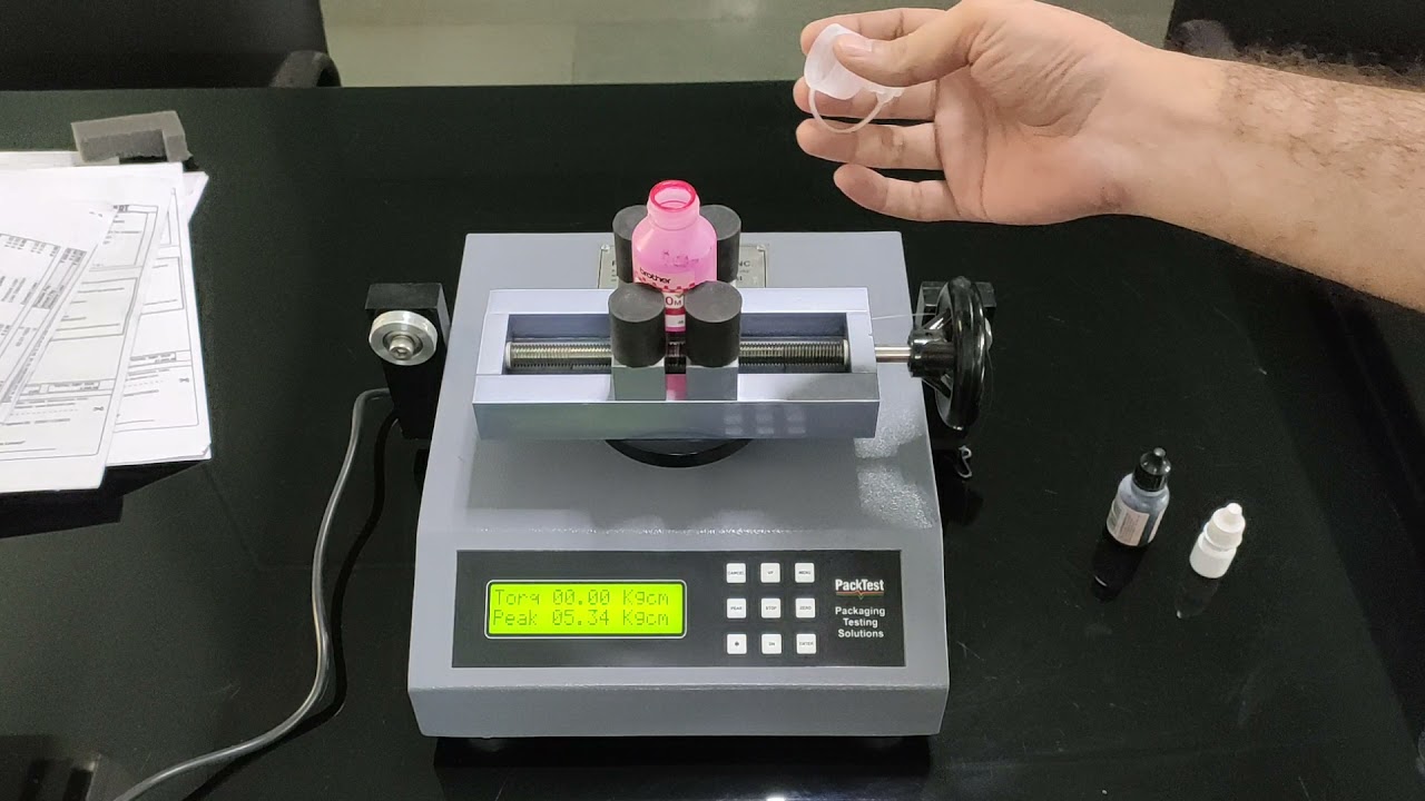 Torque Test on small diameter bottles - by PackTest.com