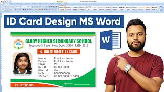 Step By Step Professional ID Card Design in Microsoft Word 2007 Hindi Tutorial