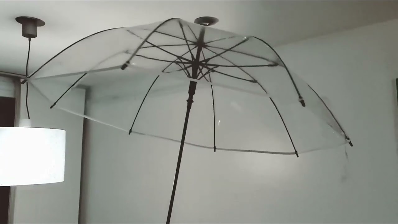 Sternenfunke Paraguas transparente pequeño Ø101 cm paraguas transparente luz de la boda