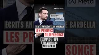 Details Écrits antisémites de Jordan Bardella : les preuves du mensonge #shorts #RN #mediapart News