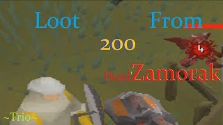 ᕙo.oᕗLoot From 200 Zamorak Kills 2007 OldSchool Runescape  ~Trio~