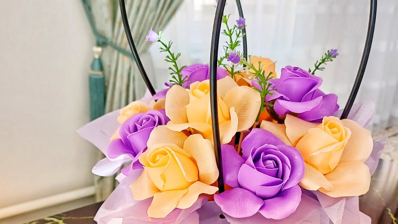 Как сделать  букет из мыльных роз!