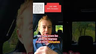Calcium score of 1600, failed stress test, had 50% blockage, on Crestor