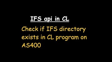 Check if IFS directory exists in CL program on AS400 || Calling access() C API from CL on AS400