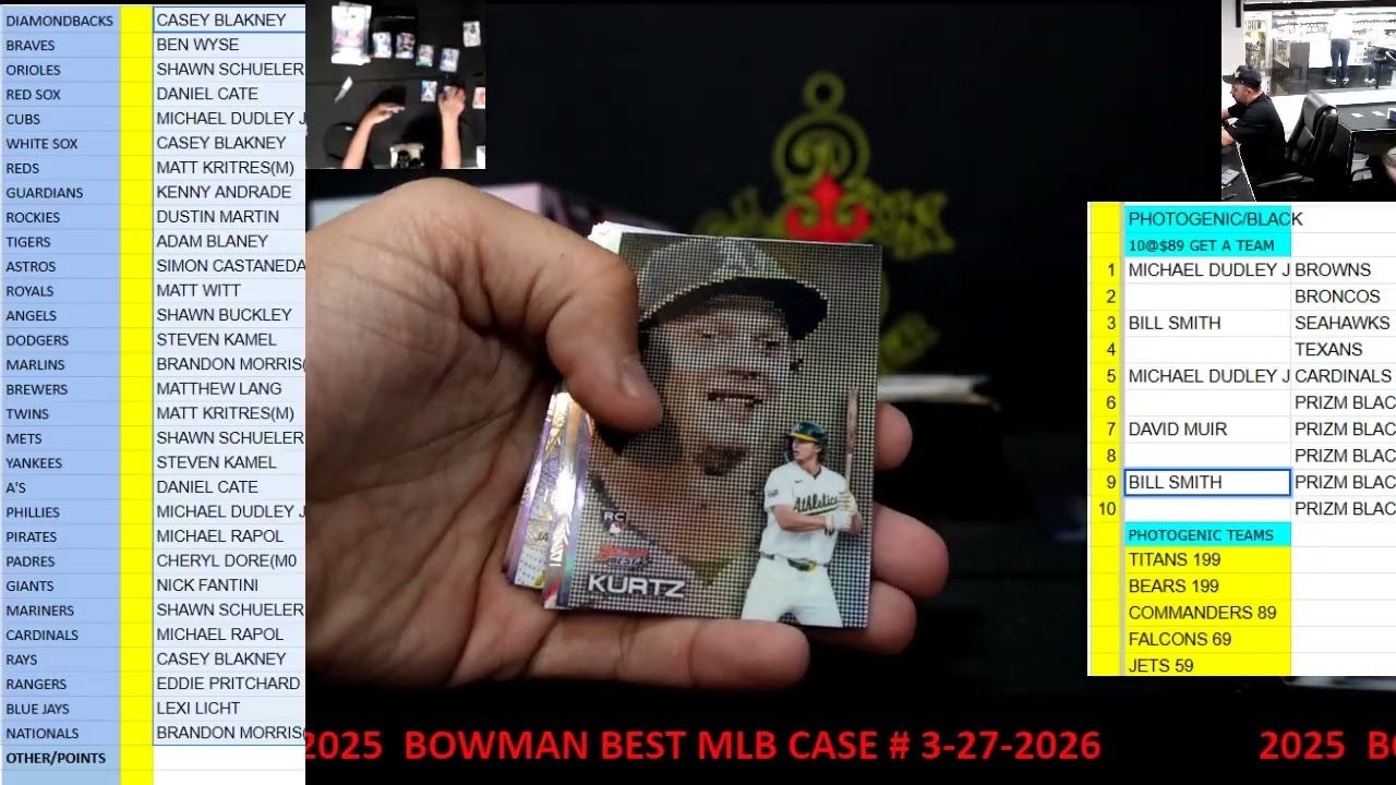 CAJUNBREAKER 2025  BOWMAN BEST MLB CASE # 3-27-2026