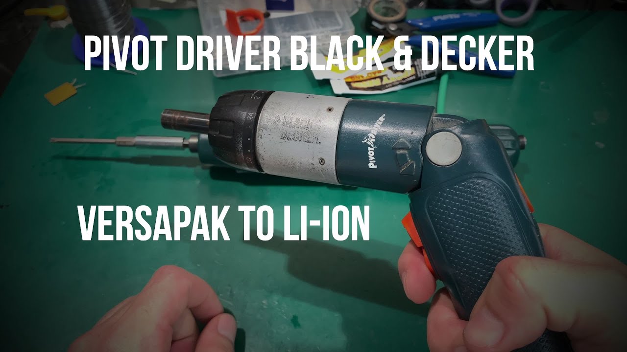 vp760) Pivot Driver Black & Decker Screwdriver VersaPak converted to li-ion  