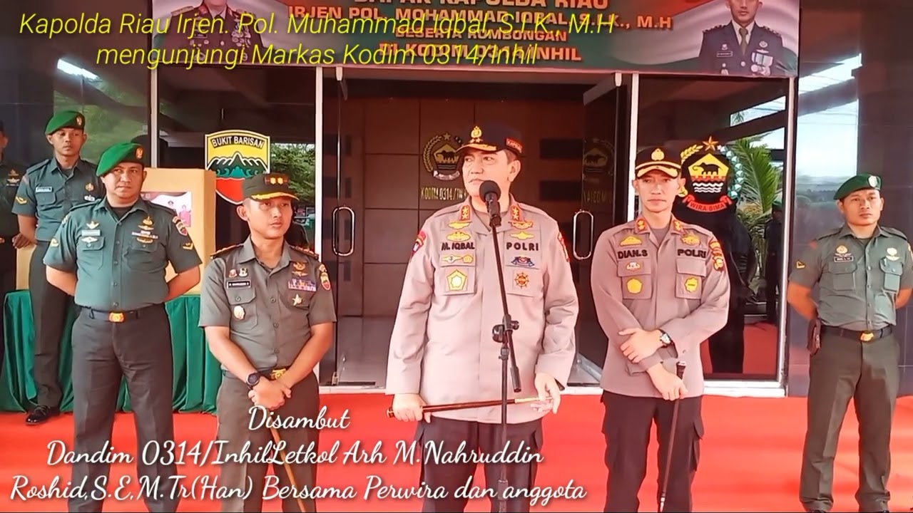 KUNJUNGAN KAPOLDA RIAU DI KODIM 0314/INHIL