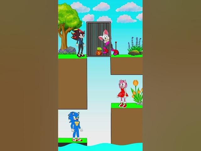 Outline Video Evil sonic mistreat the poor Amy #animation #cartoon #shorts