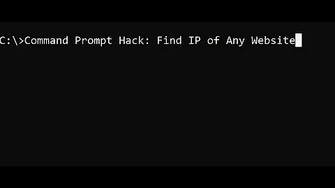 Find Any Website IP Address using the Command Prompt
