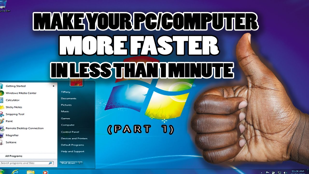 Make your PC/Computer faster in less than 1 minute (part 1) - YouTube