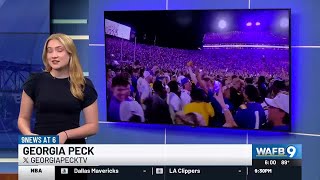 LSU fined for storming the field after beating Ole Miss in overtime