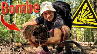 ⚠️ Phosphorus BOMB found in the forest with a metal detector!! (Treasure hunt)