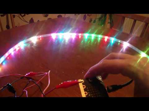 Micro:Bit 專題 | 絢彩LED燈條 NeoPixel gestures on a microbit