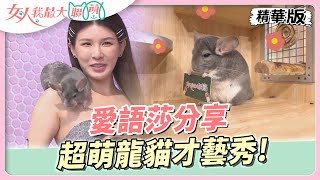 愛語莎分享 超萌龍貓才藝秀雙手舉牌超可愛  女人我最大 20230626