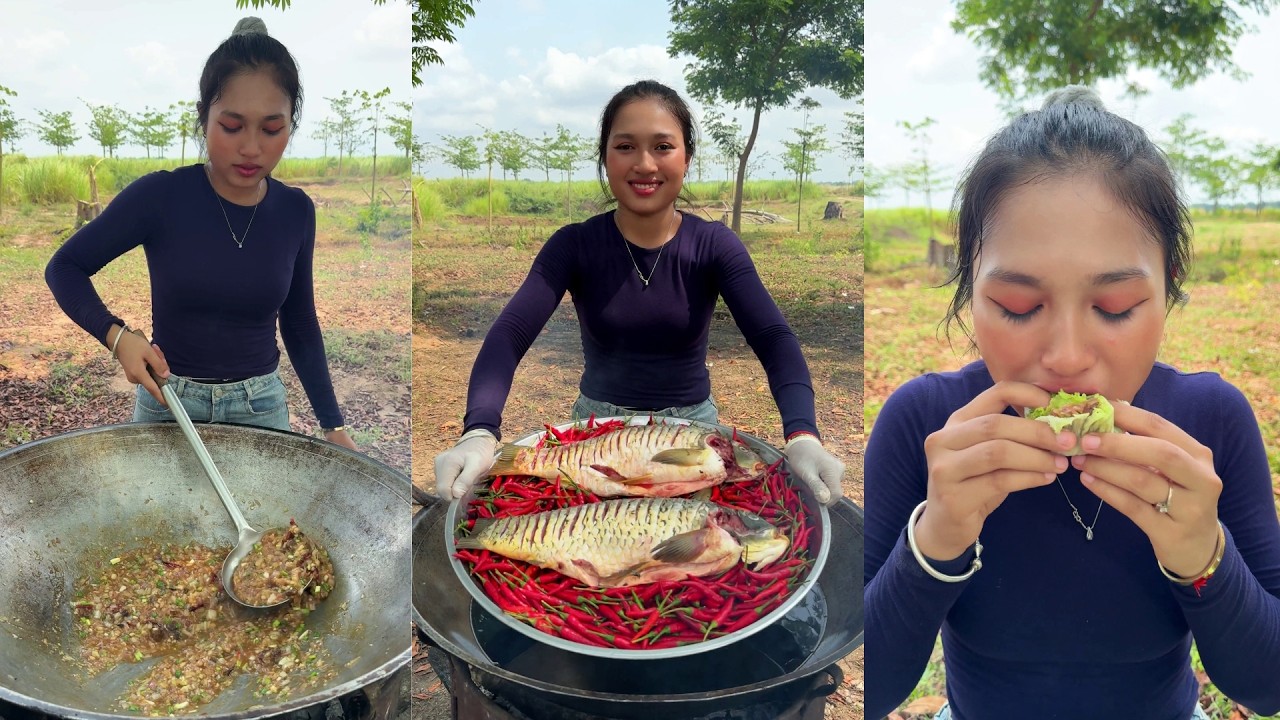 How Deep Fry Fish Amazing cooking deep fried fish with chili recipe - YouTube