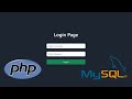 Login page with authentication using php  mysql