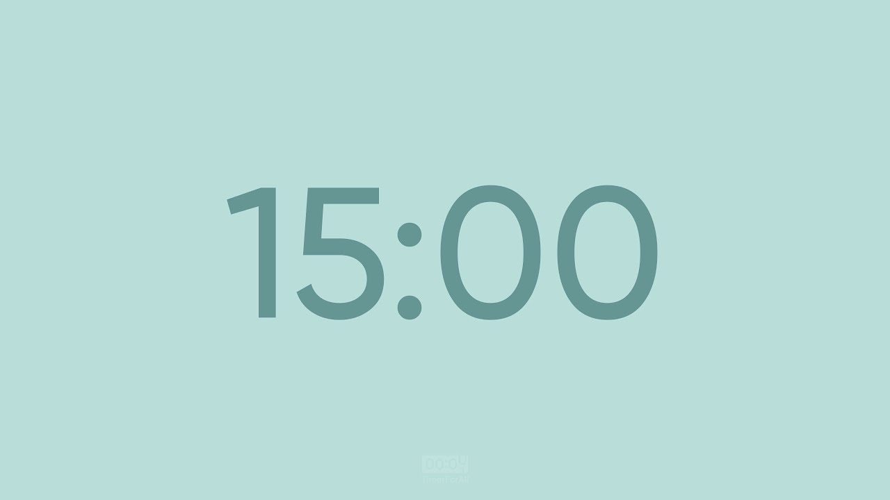 15 Minute Ultimate Calm Study Session --- Mint Focus Timer - YouTube