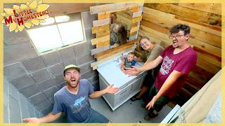 Bathroom COMPLETE in Earthbag Shop Build | Peek 419