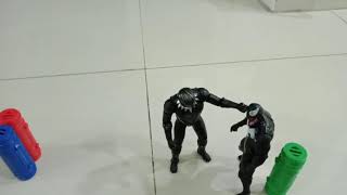 Black panther vs Venom stop motion action figure