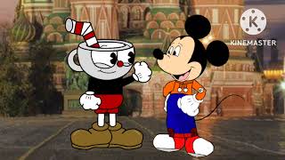 Cuphead And Mickey In Moscow,Russia