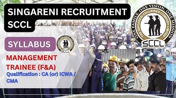 SYLLABUS | Management Trainee F&A Syllabus | Employment Notification NO.01/2024 | SCCL Singareni