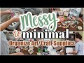 REAL LIFE MESSY HOUSE CLEVER SMALL SPACE ART CRAFT STORAGE ORGANIZATION. MESSY TO MINIMAL MAMA