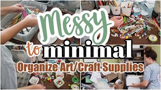 REAL LIFE MESSY HOUSE CLEVER SMALL SPACE ART CRAFT STORAGE ORGANIZATION. MESSY TO MINIMAL MAMA