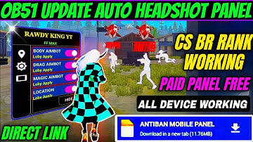 Panel For Mobile FF || Free fire hack New 🔥 FF Panel || free Fire panel Ob51 😈 FF Max Meta Data File