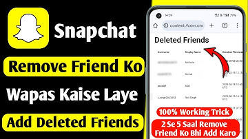 How to add deleted friends on Snapchat | Hindi 2024