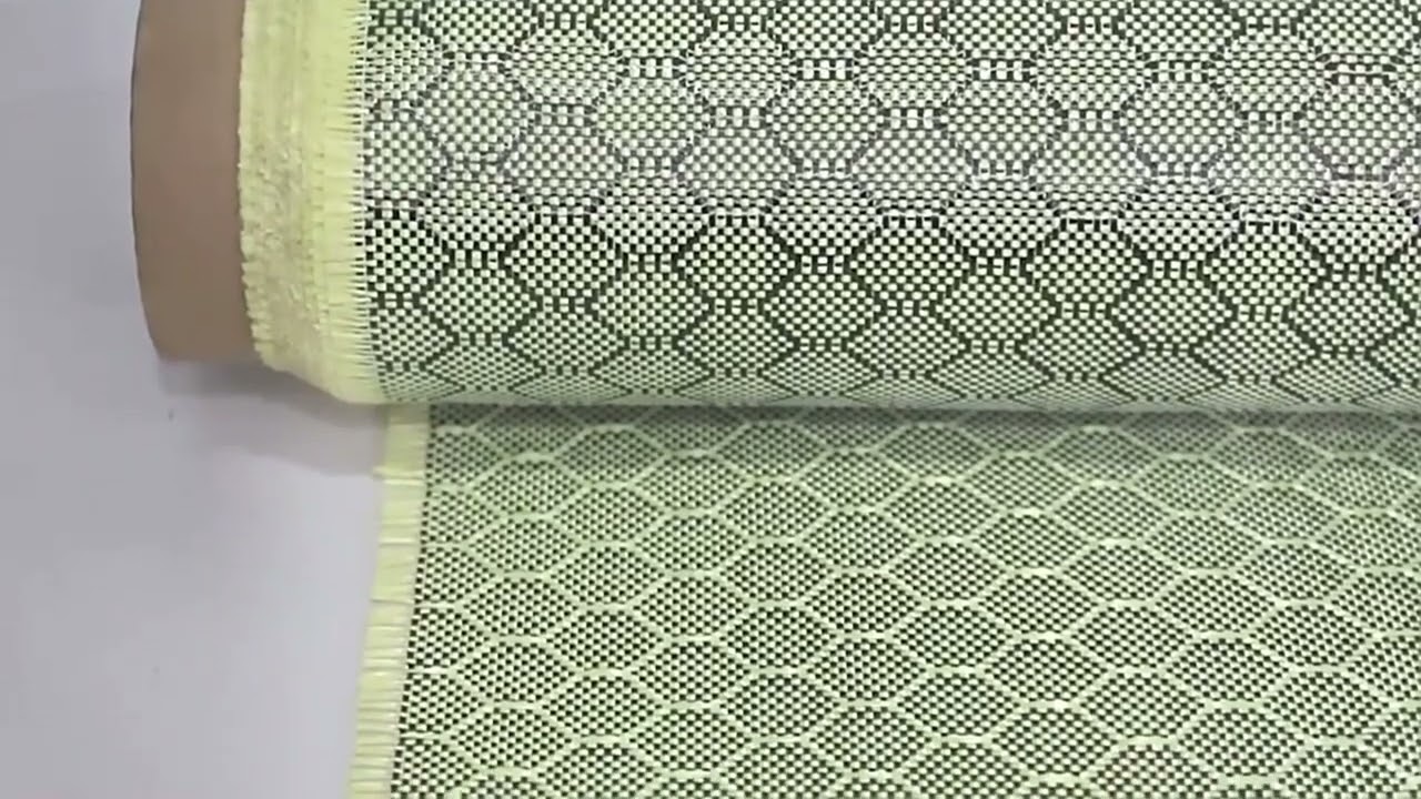 Custom Size 3k Carbon Aramid Hybrid Honeycomb Fabric 