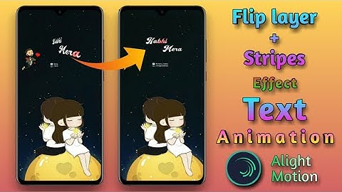 Trending Flip Layer + Stripes Effect Text animation Editing | Alight motion Video editing