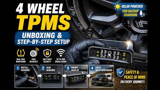 4 SENSOR TPMS UNBOXING AND COMPLETE STEP-BY-STEP SETUP