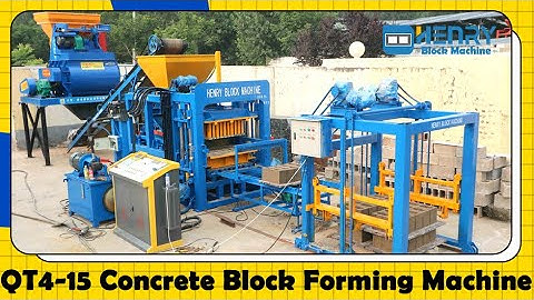 QT4-15 hydraulic hollow concrete block forming machine cement brick making machine 