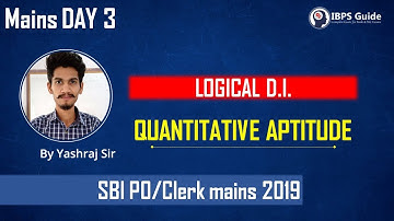 MAINS day 3 | DATA INTERPRETATION | SBI PO/CLERK MAINS 2019 |  Quant | By Yashraj Sir