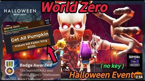 🎃[SPOTLIGHT] - WORLD ZERO SCRIPT - Instant Kill Boss, Get All Pumpkin | World Zero Autofarm Script