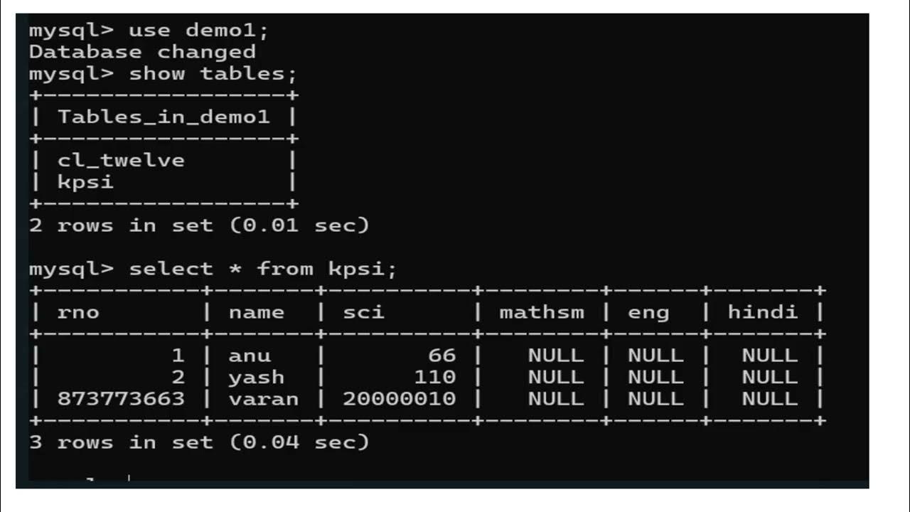 Interface Python With MySQL|fetchone()|fetchmany()|fetchall() - YouTube