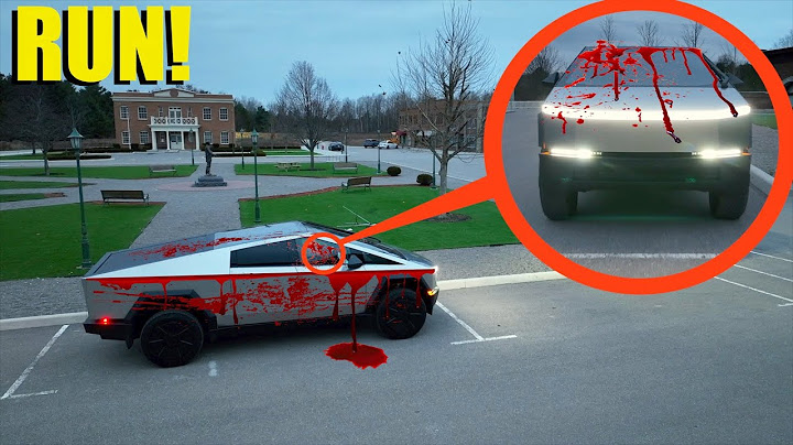 If you see this Tesla CyberTruck with BLOOD all over it, Drive away fast! (It's a Trap)