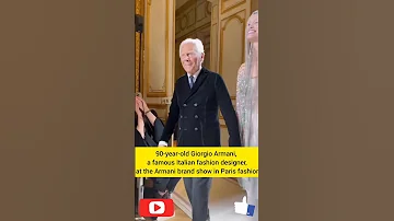 90 Year Old Giorgio Armani A Famous Italian Fashion Designer At The Armani Brand Show In Paris Fas 