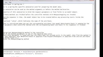 @MODELATTRIBUTE IN SPRINGMVC TAMIL