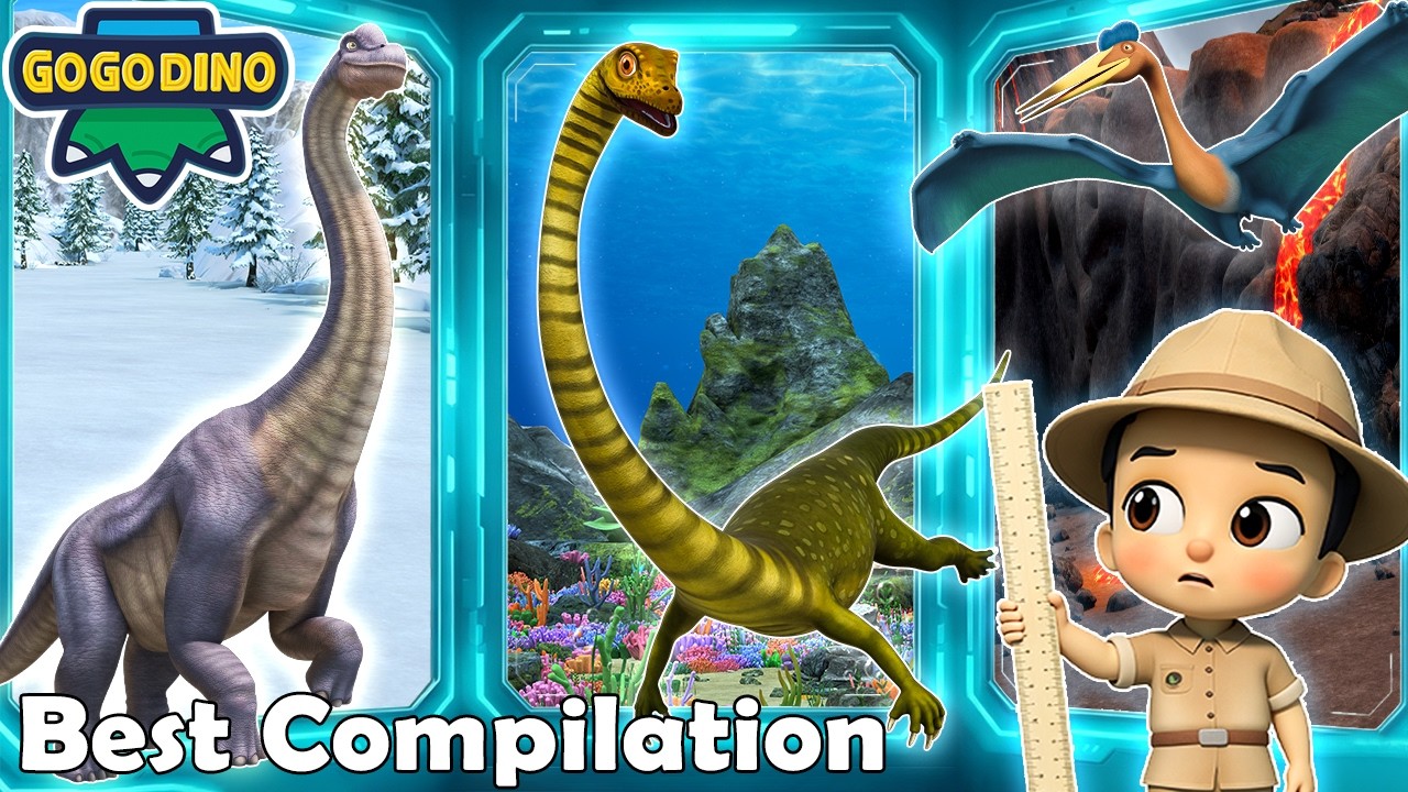 🔥GOGODINO's Best | Who has the longest neck?🦕 | Cartoon for Kids Dinosaur | Best Compilation