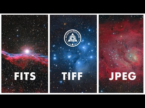 Unterschiede zwischen FITS, TIFF und JPEG. Dateiformate für die Astrofotografie erklärt.