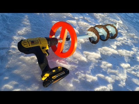 How to convert a manual ice auger into electric one 