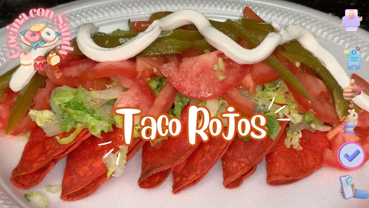 Tacos 🌮 Rojos Dorados de Picadillo con Papa youtube youtubeshorts 