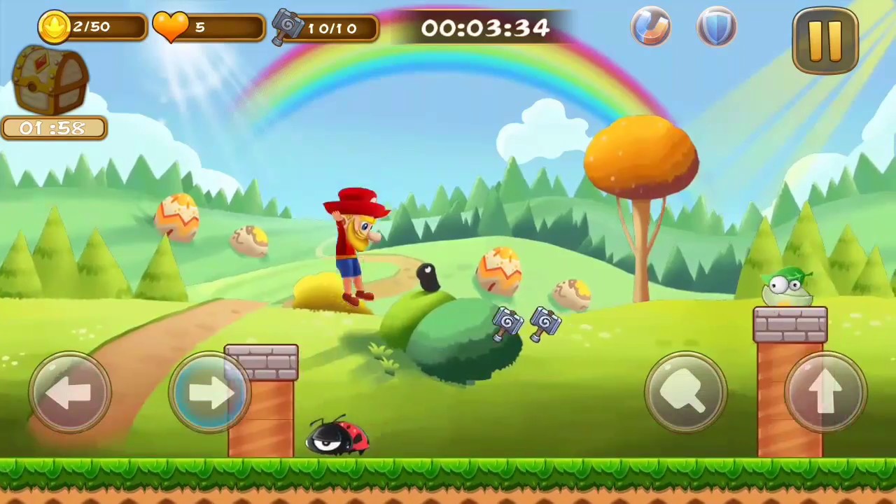 Super Adventure of jabber game review  (world 1-1)