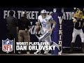 Dan orlovsky runs out of the back of the endzone